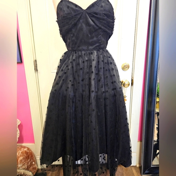 Unique Vintage Dresses & Skirts - Vintage, retro, Polka-dot, black, prom, homecoming, festival, party, dance